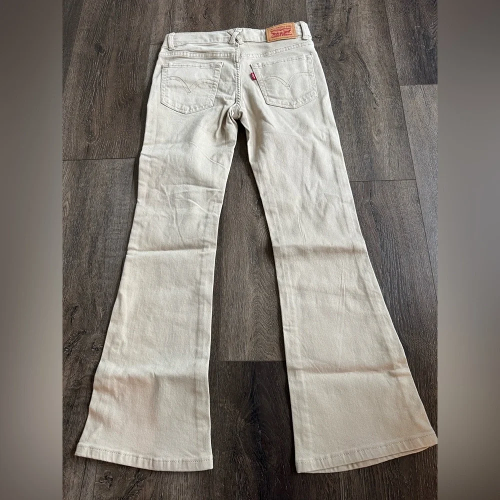 Levi's Regular Rise Flare Jeans, girls size 12, khaki